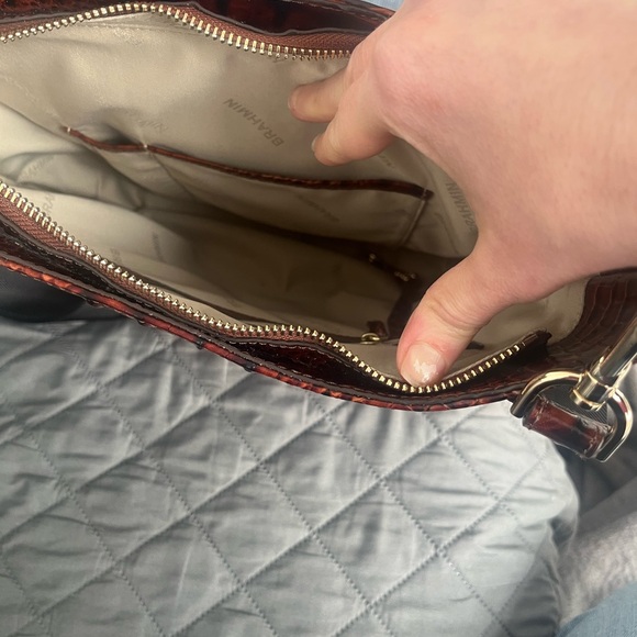 Brahmin Leia Crossbody Pecan PERFECT CONDITION - Picture 5 of 14